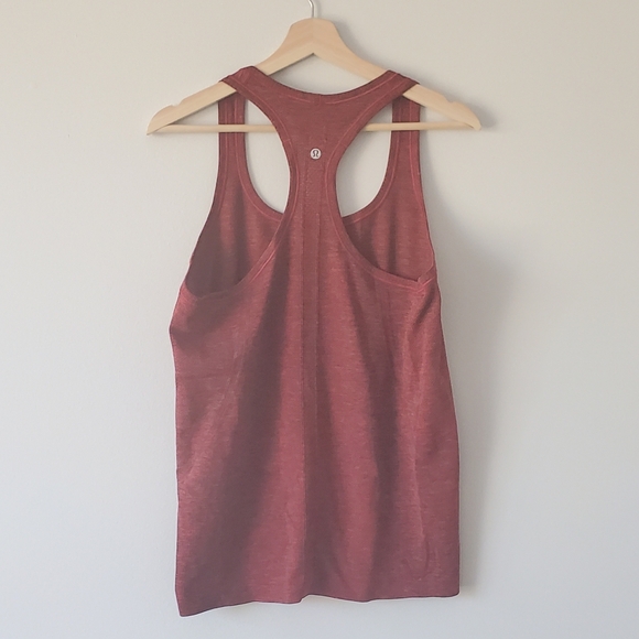 EUC Lululemon Swiftly Tech Tank, size 12, heathered red with black - Picture 4 of 14